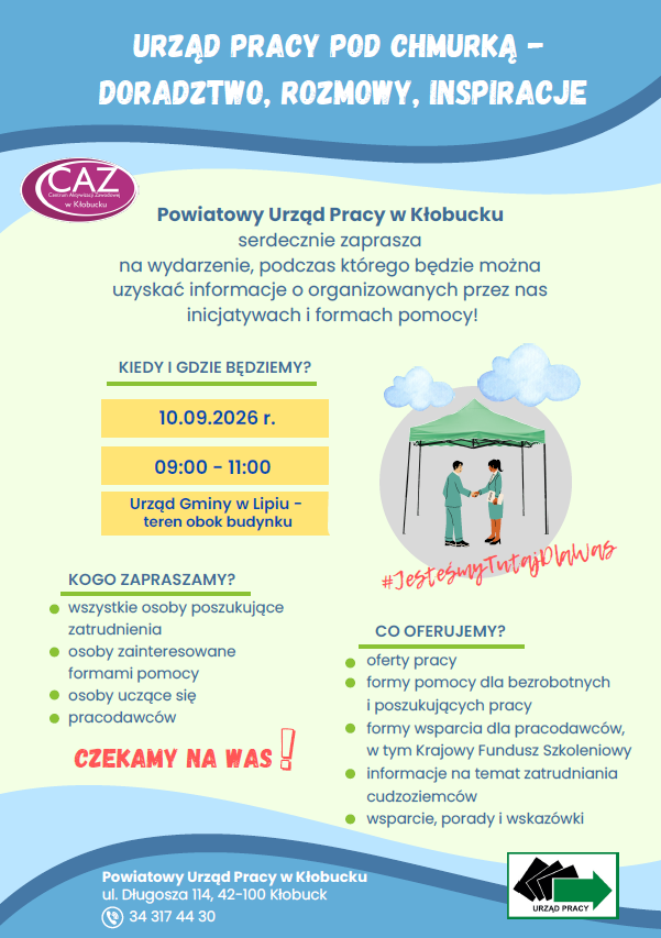 Informacja Powiatowego Urzędu Pracy w Kłobucku