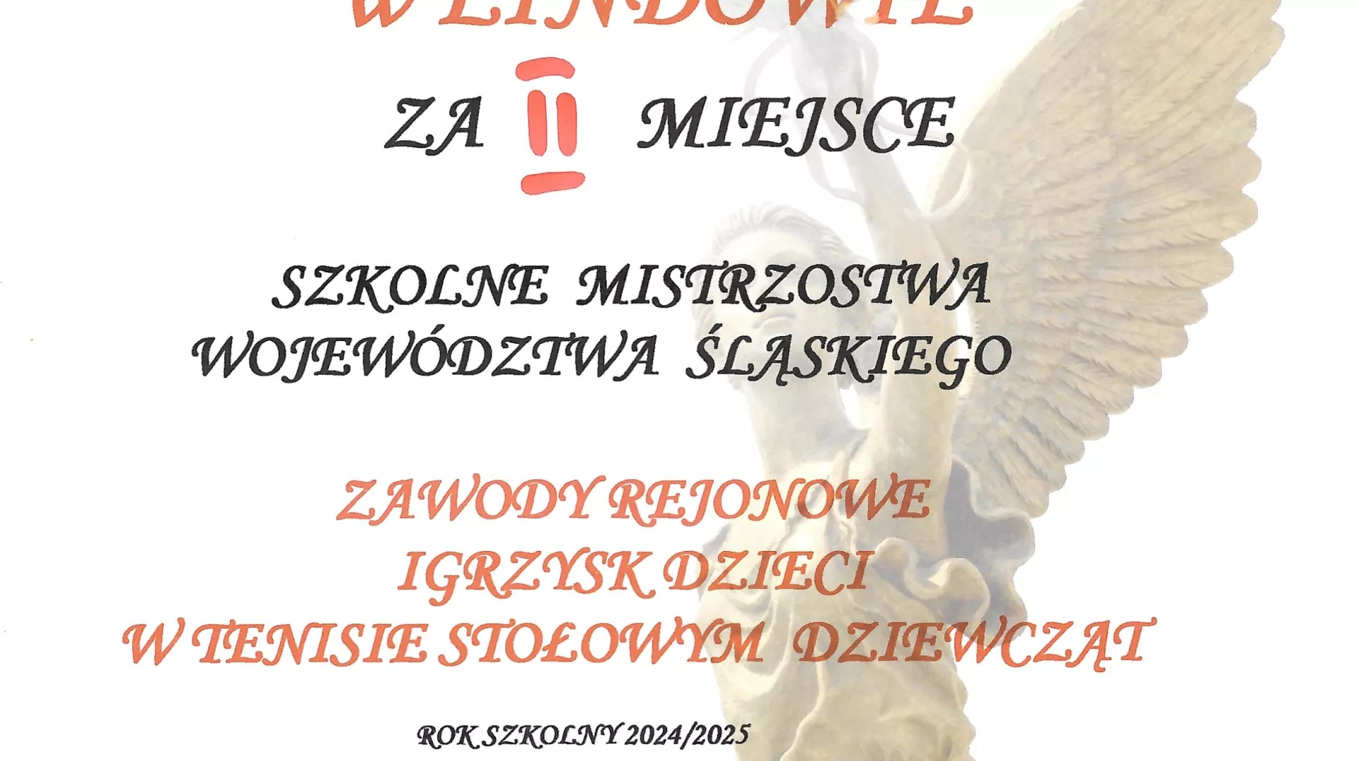 II miejsce Roksany Grzesiak i Natalii Łosik w Mistrzostwa Rejonu Częstochowskiego w tenisie stołowym SZS w Częstochowie (¼ finału województwa śląskiego)