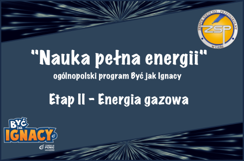 Grafika z hasłem programu "Nauka pełna energii"