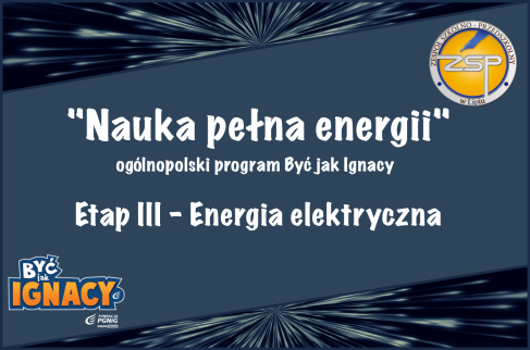 Grafika z hasłem programu "Nauka pełna energii"