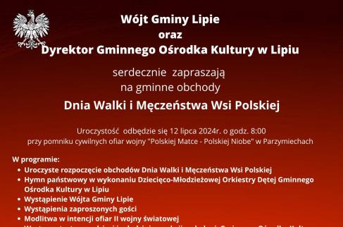 Zaprosznie na Dni Walki i Męczeństwa Wsi Polskiej