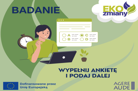 Plakat zachęcający do udziału w ankiecie EKOzmiany.